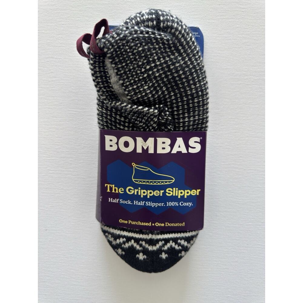 Bombas The Gripper Slipper Half Sock. Half Slipper. 100% Cozy Large NWT! - Picture 1 of 3
